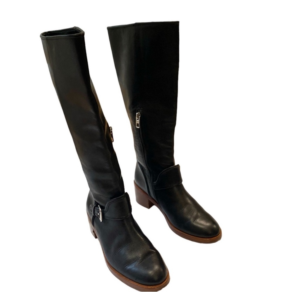Coach Cecelia Soft Shine leather calf boots in Black Size 6 - Picture 7 of 16